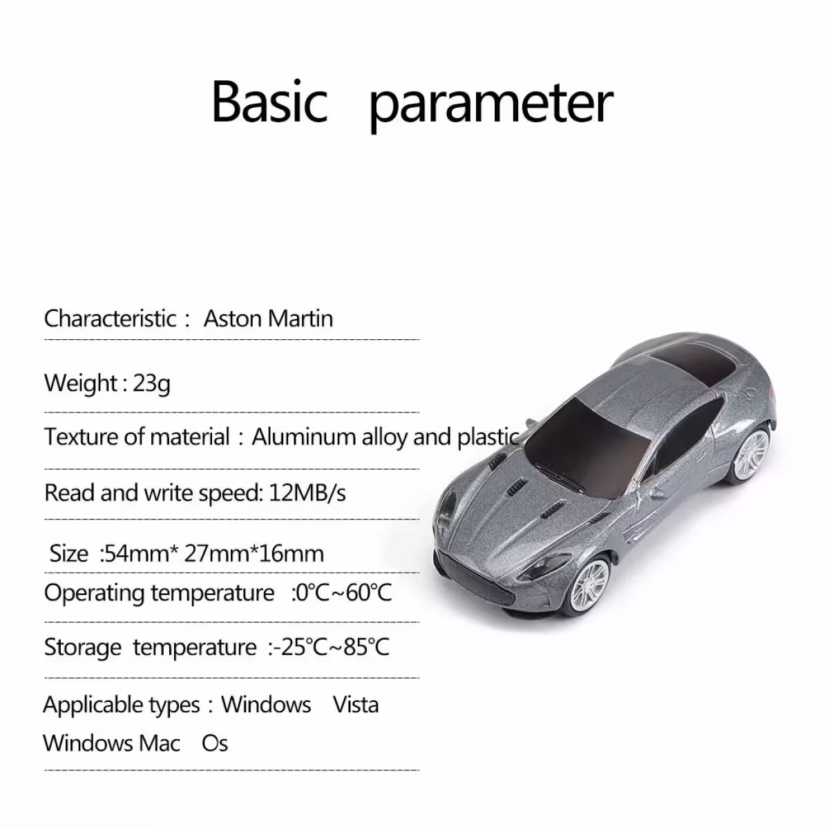 فلش مموری پرلیت یو اس بی طرح ماشین آستون مارتین کد U-82 ظرفیت 32 گیگابایت