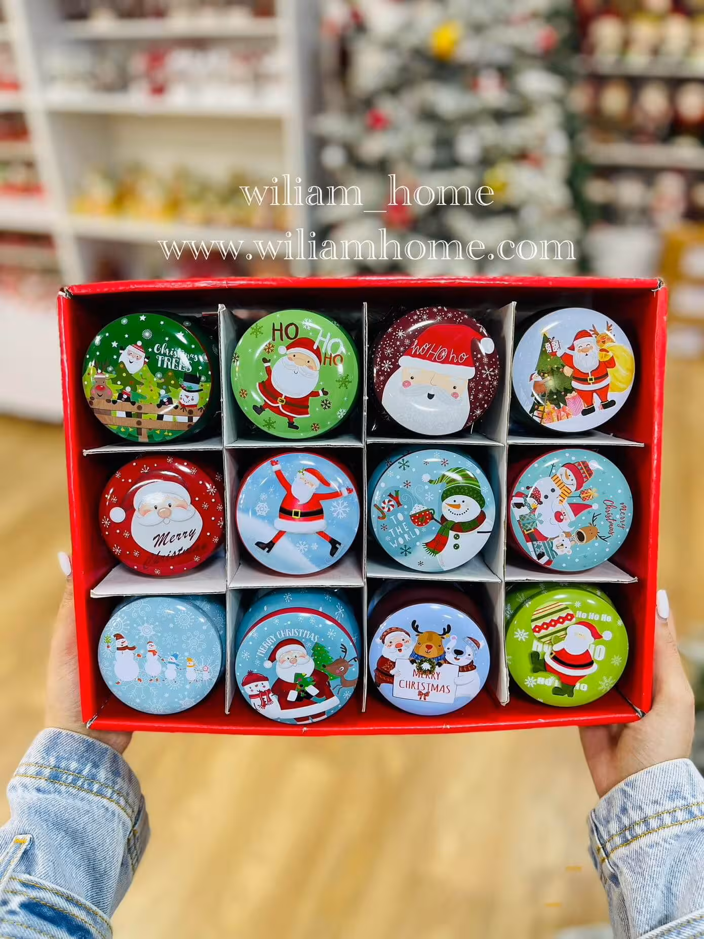 قوطی فلزی کریسمس دایره small