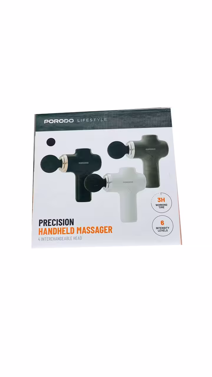 ماساژور دستی پرودو با 4 سری قابل تعویض مدل PD-FMGUN-BK
