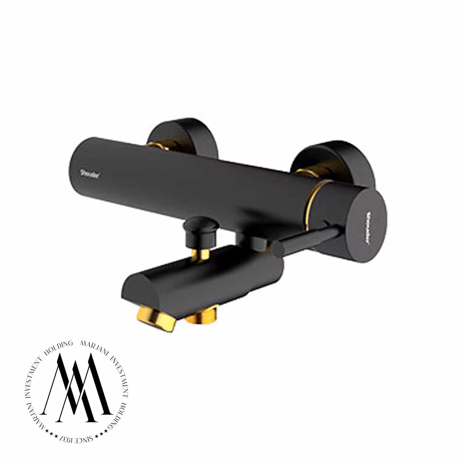 شیر حمام شودر مدل مارینو (مشکی طلا)