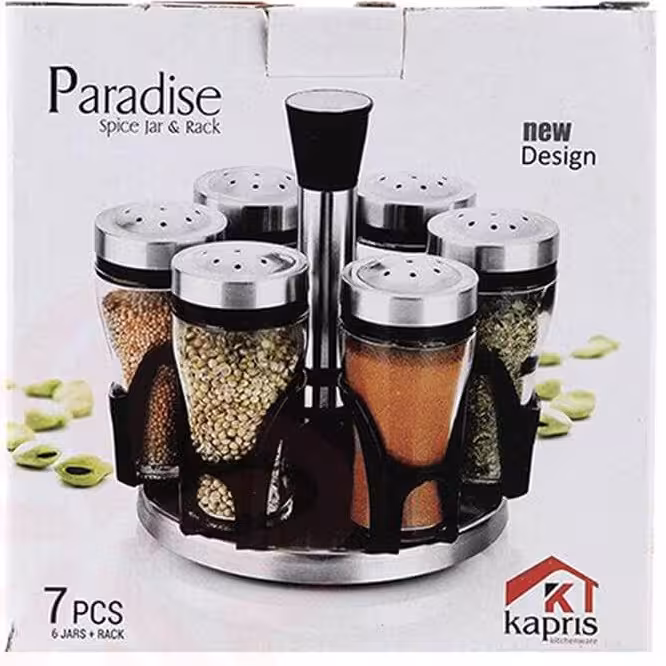 ادویه 6تایی پارادایس دو مدل رنگی ونیمه استیل