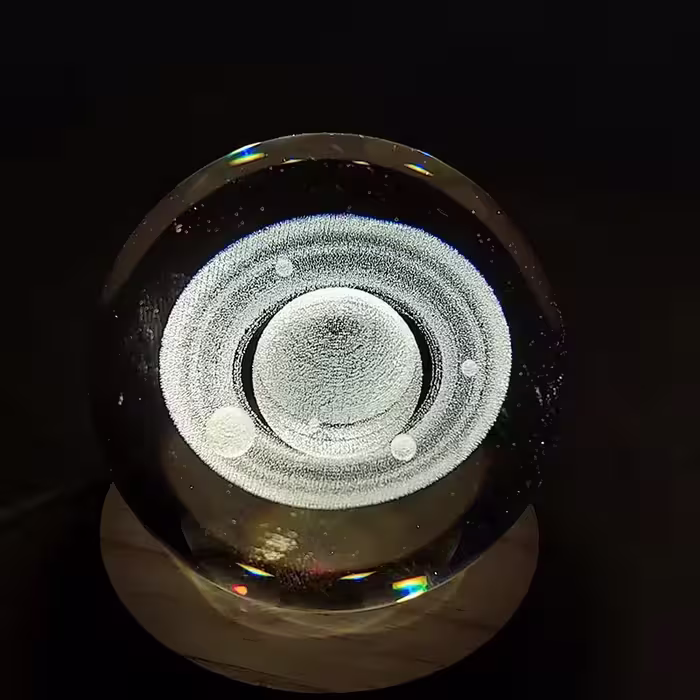 گوی چراغ خواب سیاره زحل سایز 3 (کد4) 36805