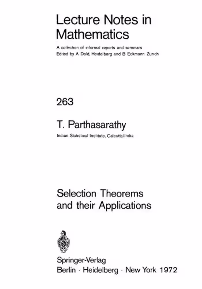خرید و دانلود نسخه کامل کتاب Selection Theorems and their Applications