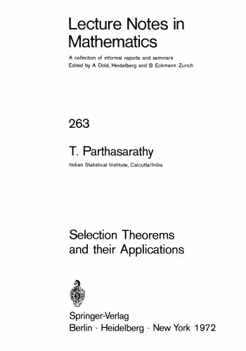 خرید و دانلود نسخه کامل کتاب Selection Theorems and their Applications