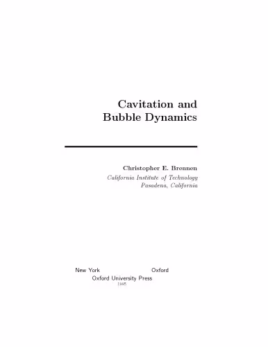خرید و دانلود نسخه کامل کتاب Cavitation and bubble dynamics