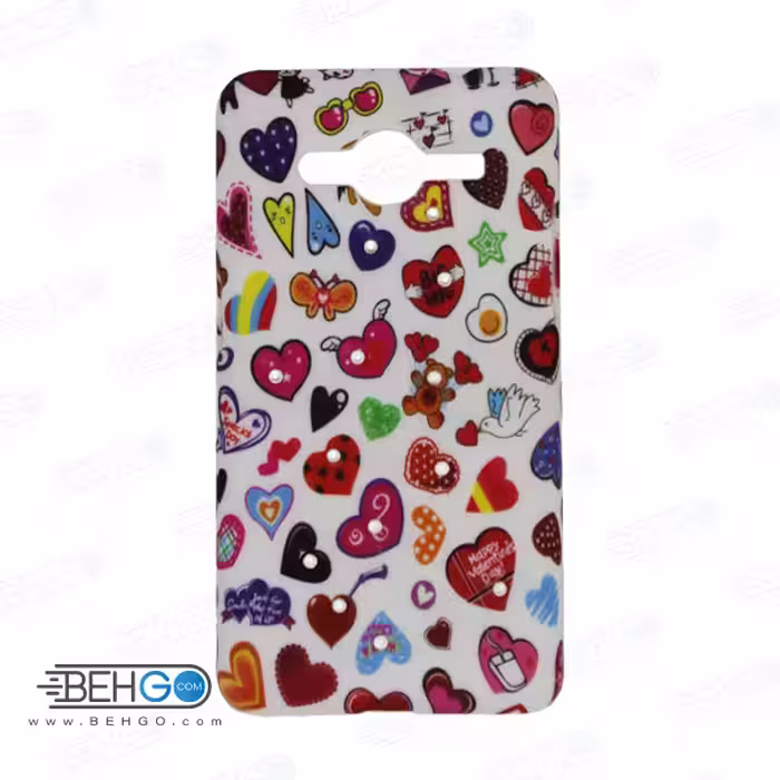 قاب طرح دار گوشی سامسونگ کور 2 Core 2 طرح قلب رنگی case For Samsung galaxy core2 G355
