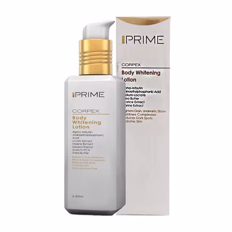 لوسیون روشن کننده بدن مدل Corpex پرایم Corpex Body Whitening Lotion 200ml PRIME