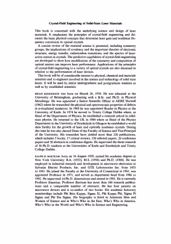 خرید و دانلود نسخه کامل کتاب Crystal-Field Engineering of Solid-State Laser Materials