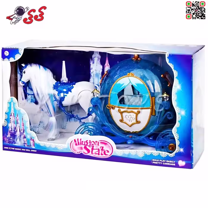 کالسکه و اسب راهرو موزیکال اسباب بازی سیندرلا  WUSION STATE  Cinderella