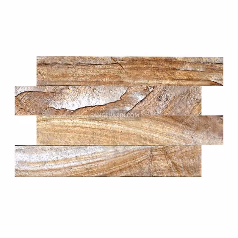 سنگ آنتیک آجری طرح چوب