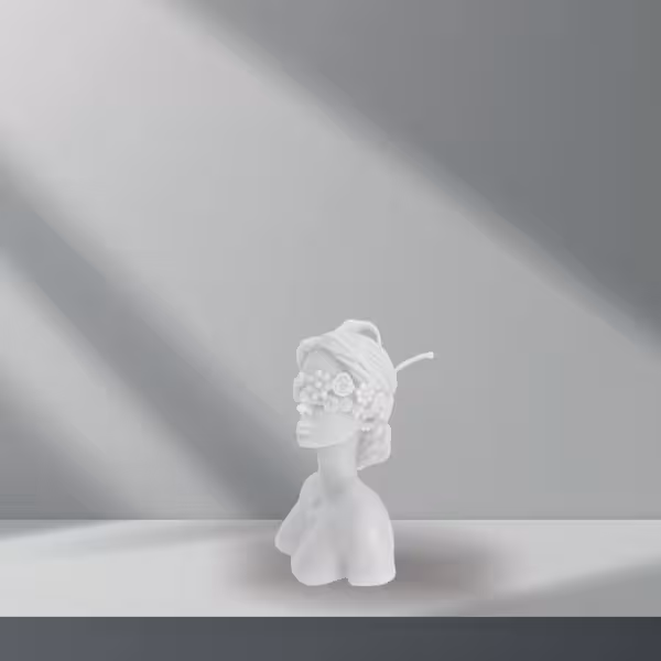 شمع دکوری ناتالی کوچک سفید