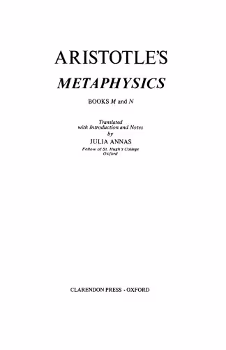 خرید و دانلود نسخه کامل کتاب Metaphysics: Books M and N (Clarendon Aristotle Series)
