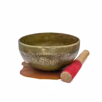 کاسه تبتی دست ساز اصل طرح آنتیک با حکاکی نقش بودا قطر دهانه 15.5 سانتی متر