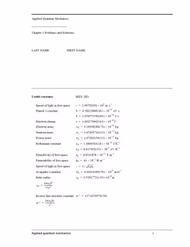 خرید و دانلود نسخه کامل کتاب Solution manual to Applied Quantum Mechanics