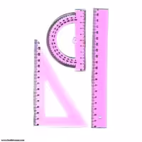 ست خط کش 3 تکه ژله ای