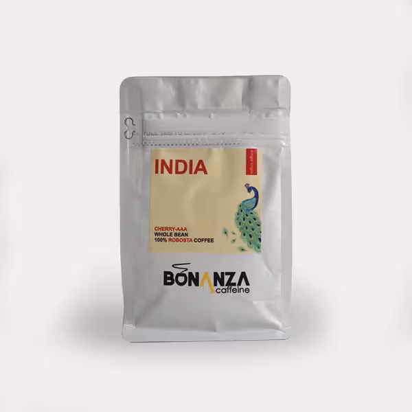 دانه قهوه هند چری AAA بونانزا تک خواستگاه روبوستا 250 گرم