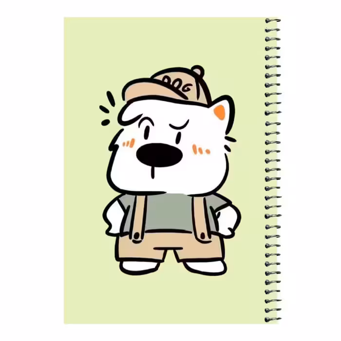 دفتر مشق 80 برگ اس جی مدل خرس بامزه