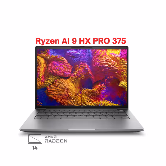 لپ تاپ ورک استیشن اچ پی زدبوک مدل HP ZBook 8 G1as 14 BU9M7PC Ryzen AI 9 HX Pro 375 32G 1T 2.5K 120Hz 2025 - پی بی 360