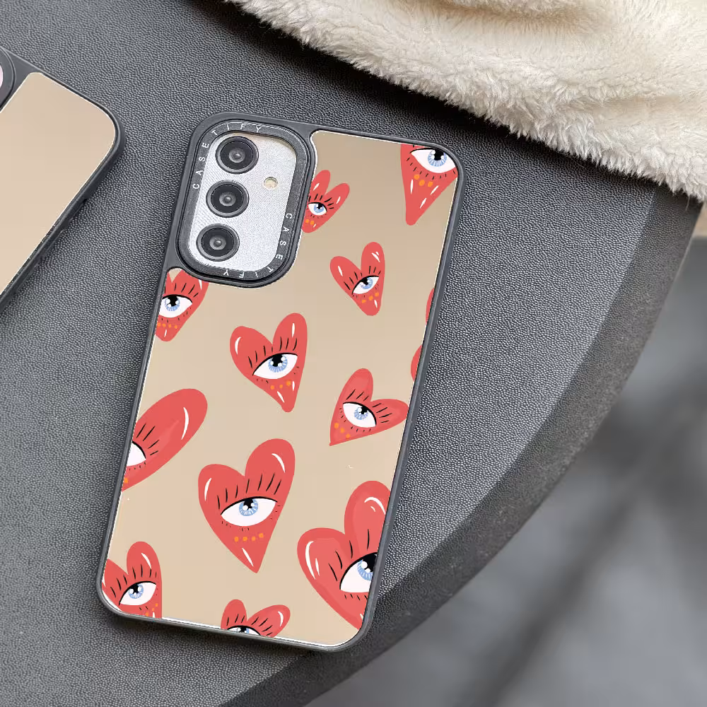 قاب آینه ای چاپی سفارشی (کد 0408) طرح Shining eyes برای سامسونگ