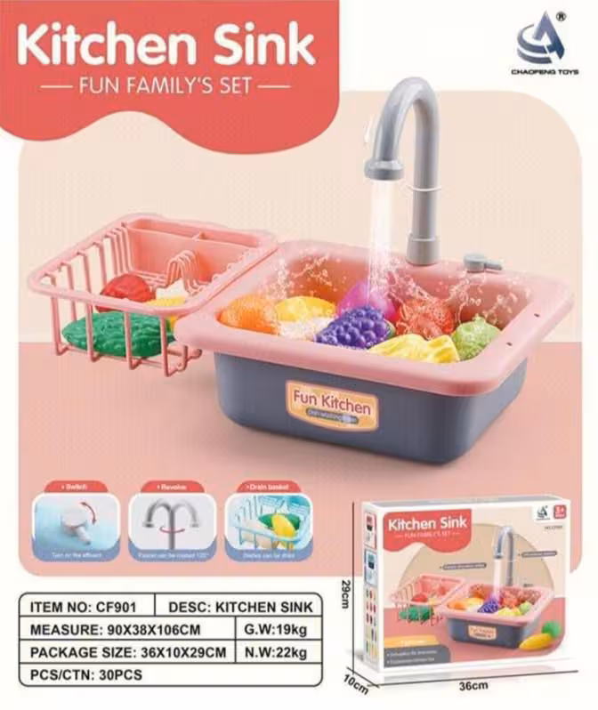 سینک ظرفشویی پمپاژ آب باطری خور همراه میوه 901