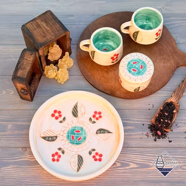 چای خوری دو نفره حوض ماهی طرح یک