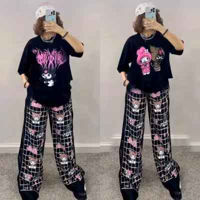 تیشرت و شلوار ست ویسکوز فلامنتnill