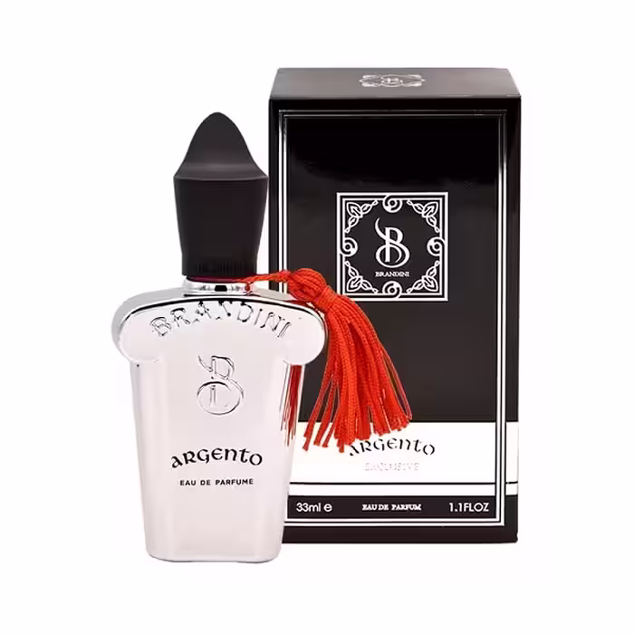 عطر ادکلن جیبی زنانه و مردانه برندینی آرجنتو BRANDINI ARGENTO EXCLUSIVE 33 ML