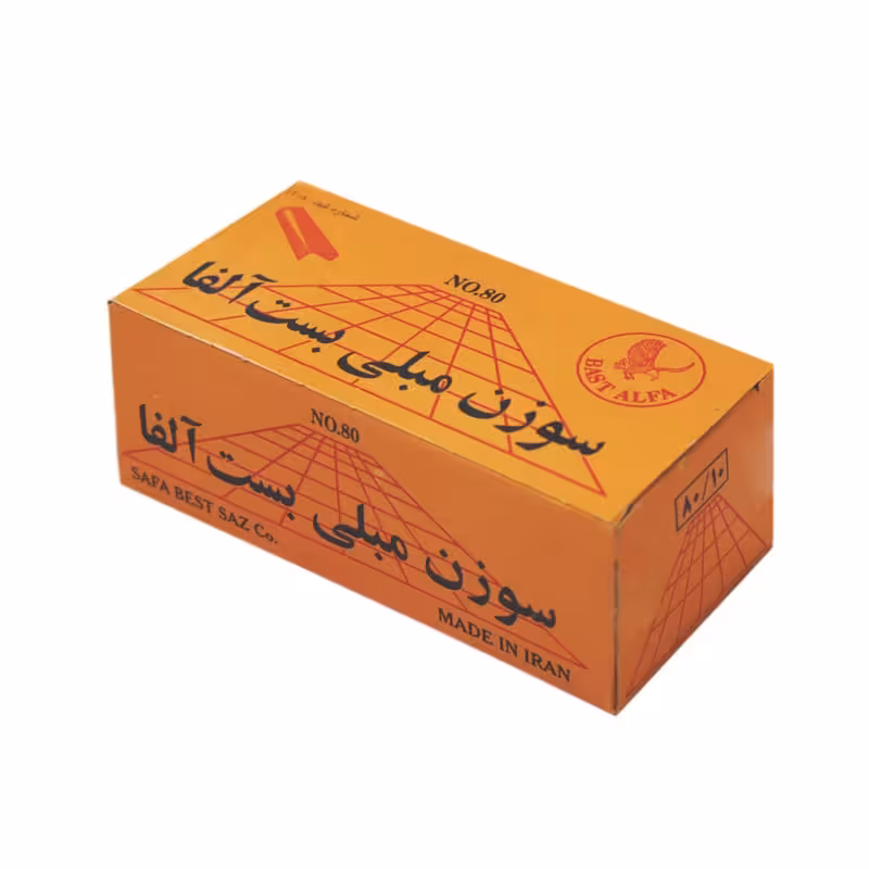 سوزن منگنه مبلی بست آلفا مدل 80/10 بسته 4000 عددی