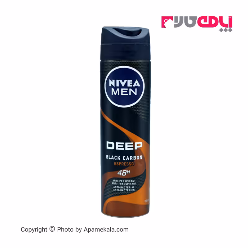 اسپری بدن مردانه نیوآ سری deep مدل black carbon espresso حجم 150 میل