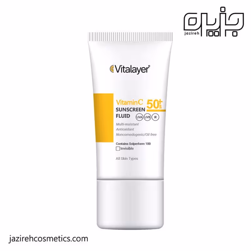 فلوئید ضد آفتاب بی رنگ ویتامین سیSPF50 ویتالایر
