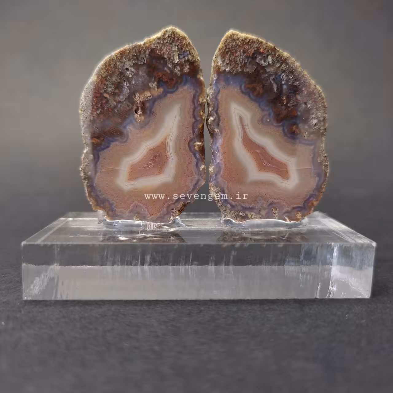 توپی برش خورده سنگ عقیق(کلکسیونی)(کد127)