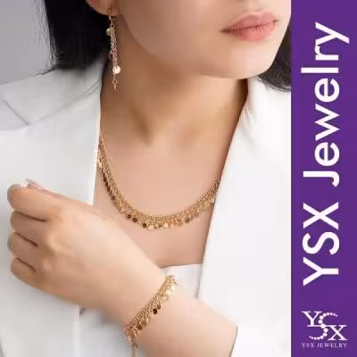 خرید سرویس پولکی جدید YSX | رنگ ثابت، بدون حساسیت، آبکاری APJ ارسال رایگان