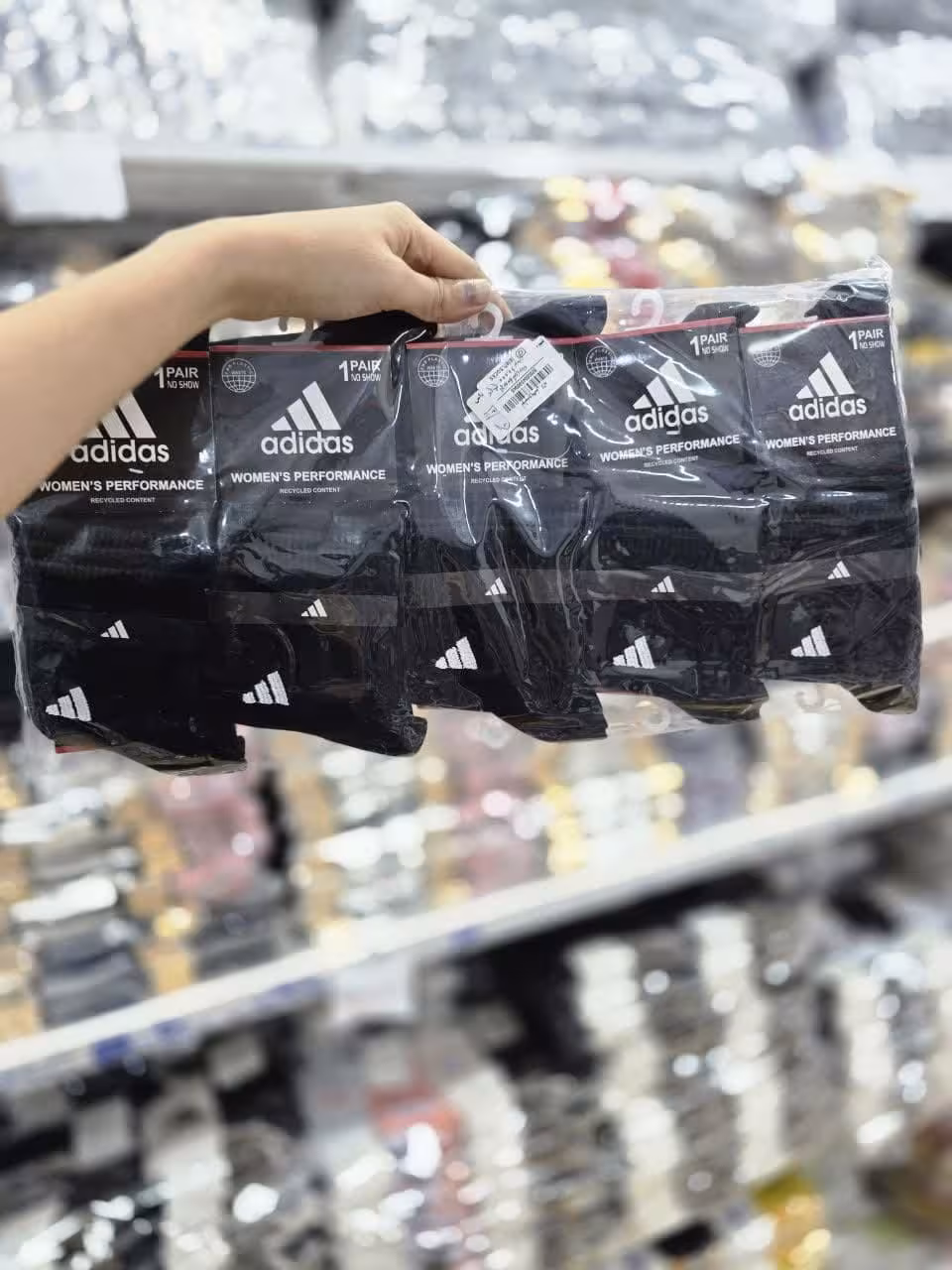 جوراب نیم ساق طرح ادیداس تمام مشکی کد 2230