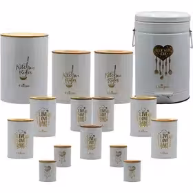 سرویس آشپزخانه 15 پارچه یونیک فانتزی مدل درب بامبو کد 8051