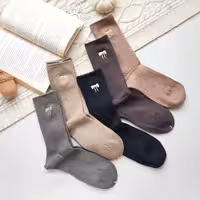 جوراب ساقدار پشمی پاییزی پاپیون