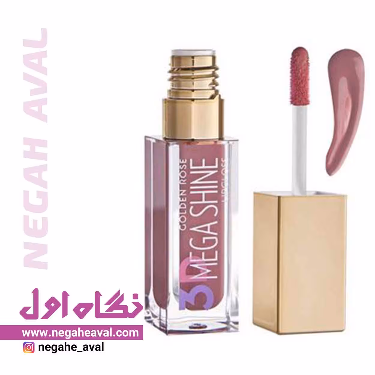 لیپ گلاس 3D مگا شاین گلدن رز شماره 106