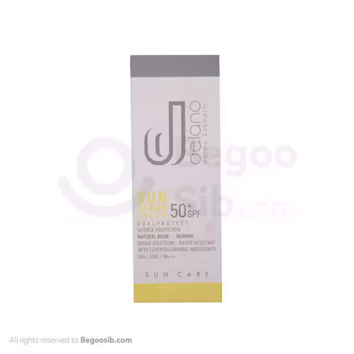 کرم ضد آفتاب spf 50 ضد لک دلانو بژ طبیعی 50 میلی لیتری