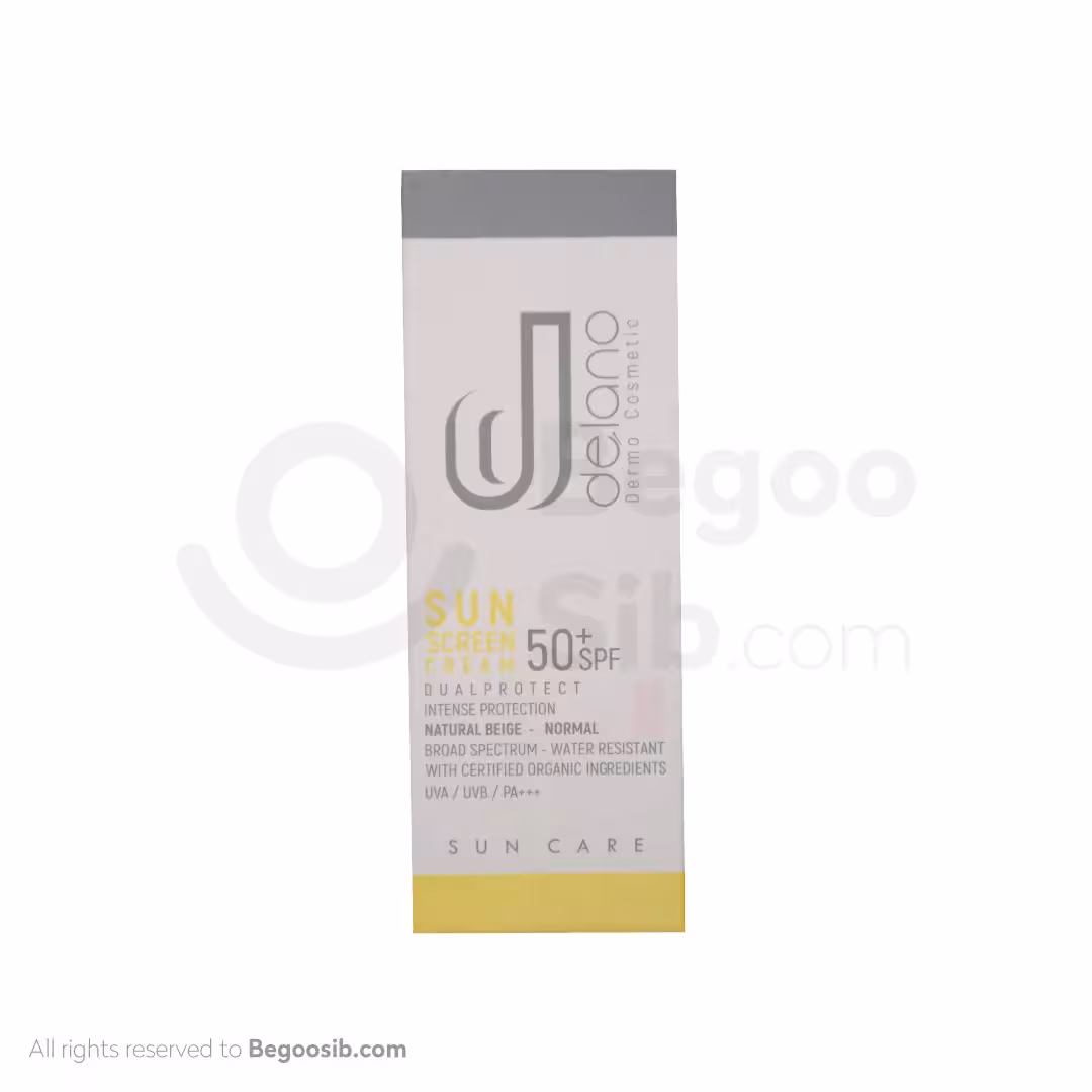 کرم ضد آفتاب spf 50 ضد لک دلانو بژ طبیعی 50 میلی لیتری