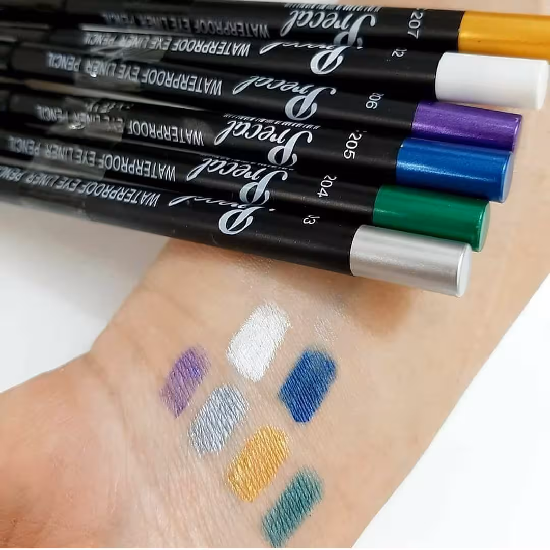 مدادچشم ضدآب پک دوعددی(طلایی . سبز .بنفش موجوده)