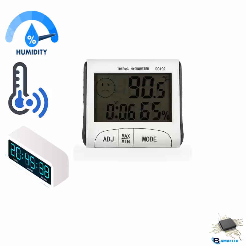 دماسنج و رطوبت سنج دیجیتالی DC-102