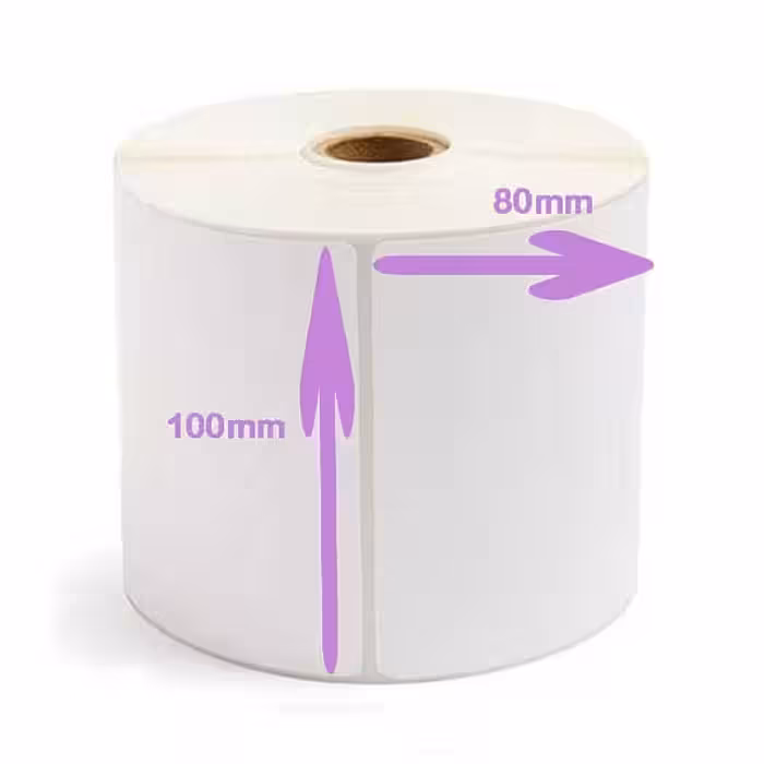 لیبل کاغذی 1 ردیف 100*80