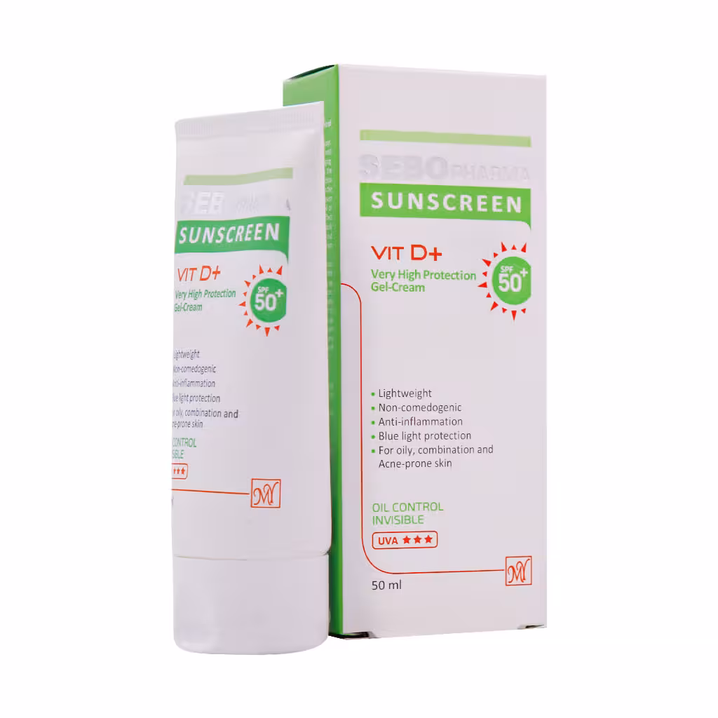 کرم ضد آفتاب SPF50 کنترل کننده چربی بی رنگ سبو فارما مای فارما 50 میلی لیتر