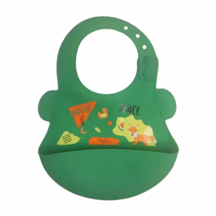 پیش بند تمام سیلیکونی بیب طرح دار