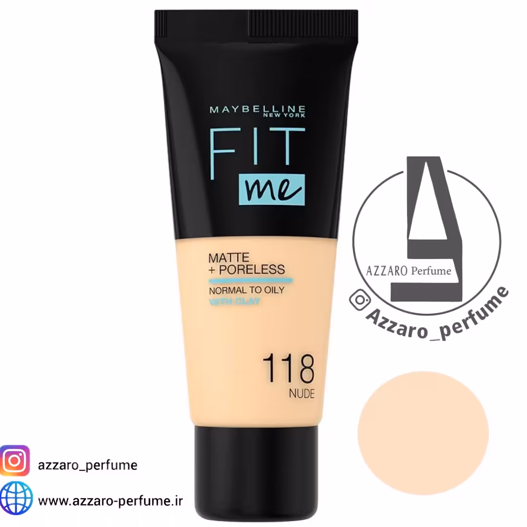 کرم پودر فیت می میبلین پوست نرمال-چرب شماره 118 حجم 30 میل