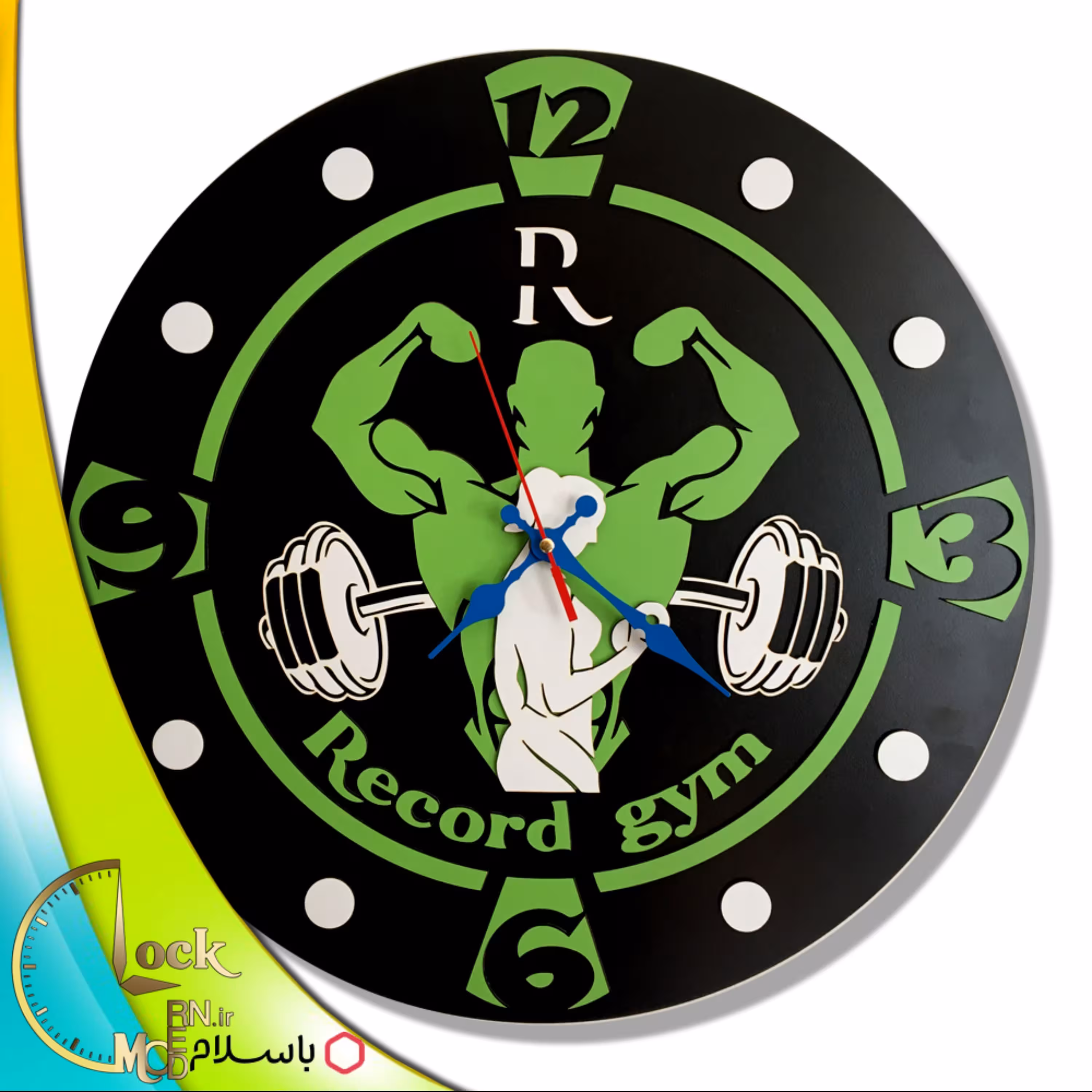 ساعت دیواری طرح بدنسازی کد 603