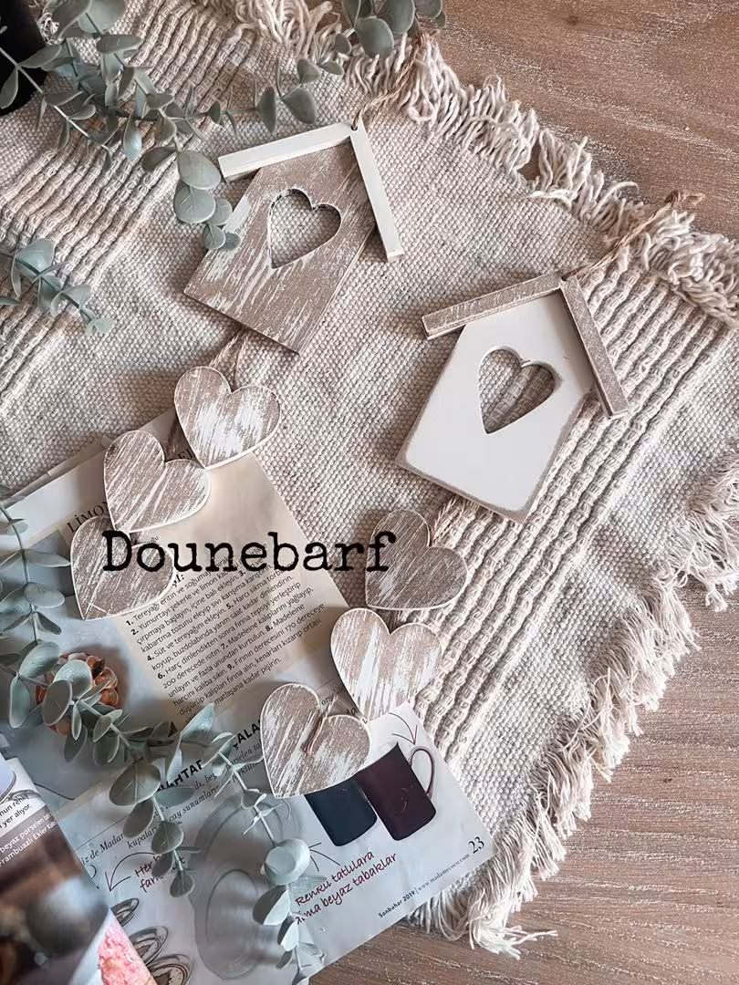 آویز کلبه ریسه قلبی(H10977)