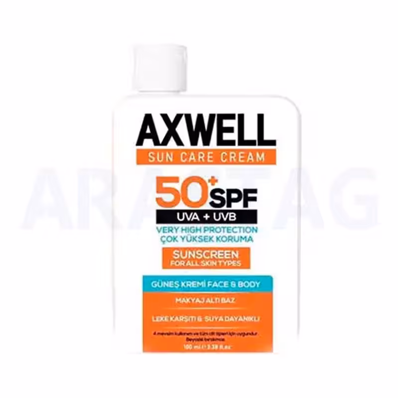 ضد آفتاب ضد لک آکسول spf 50 حجم 100 میلی