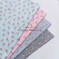 پارچه کتان نخ فیلور عرض90 طرح گل و خال کد 231