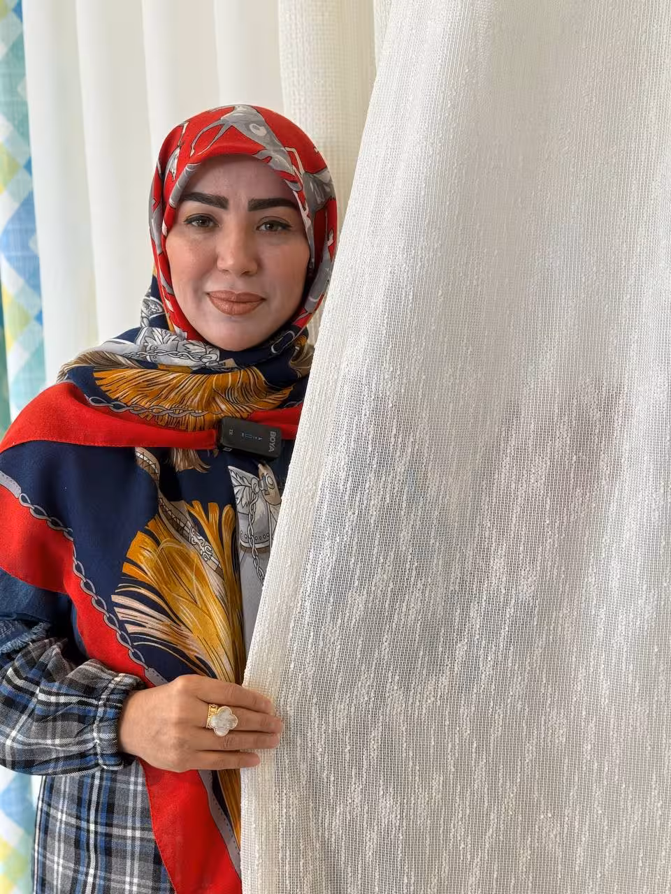 پرده آماده تور تنیسی طرح تدی بارانی جنس ترک