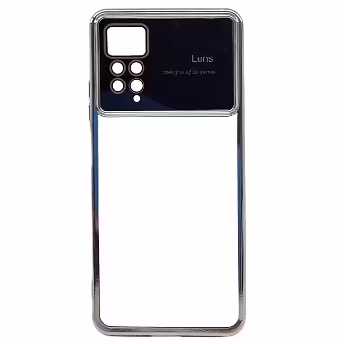 کاور مدل Lens مناسب برای گوشی موبایل شیائومی Redmi Note 12 Pro 4G دور نقره‌ای
